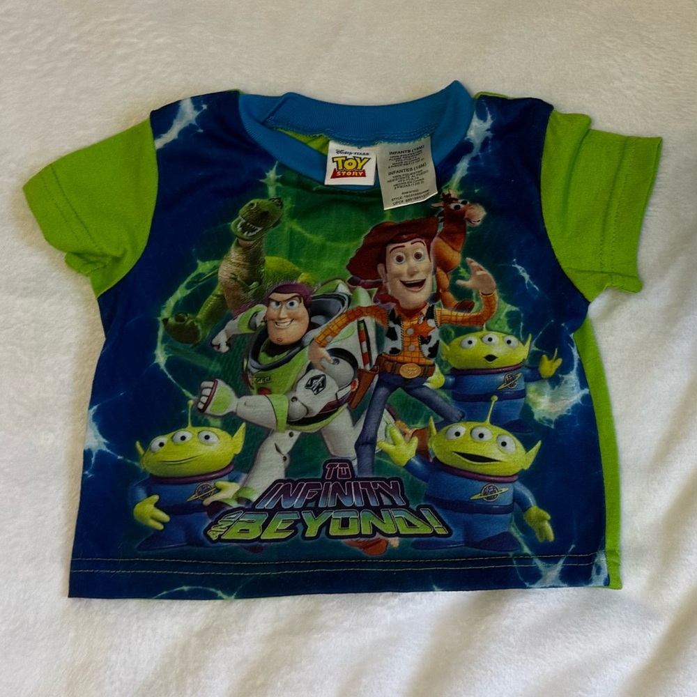 Disney Toy Story Blue and Green Short Sleeve Tee